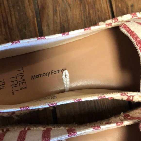 NWOT Striped Espadrilles with memory foam sz7.5 - Picture 11 of 16